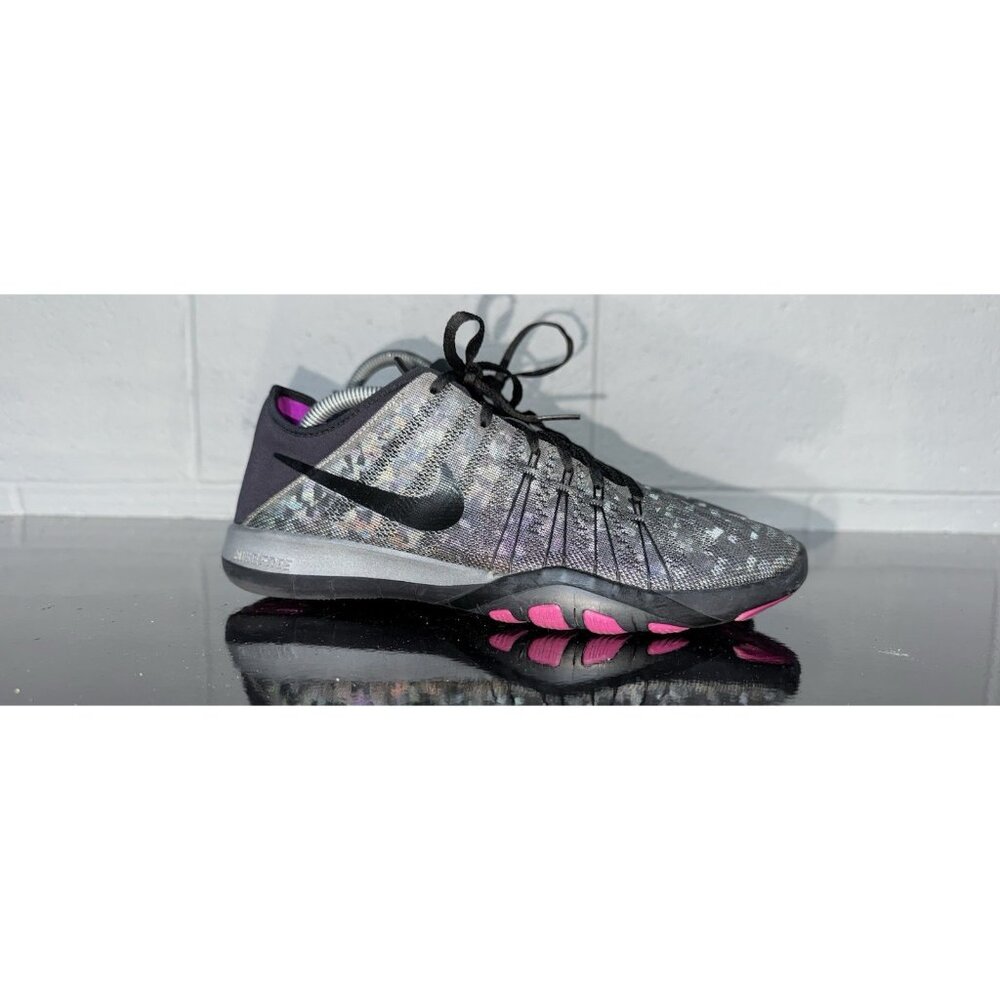 Nike Free TR 6 Womens Athletic Cross Training Shoes Size 8.5 Silver Black Purple